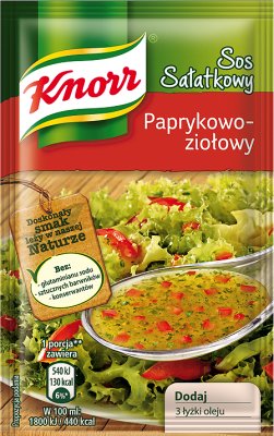 Knorr herbal slasaus met paprika 9g