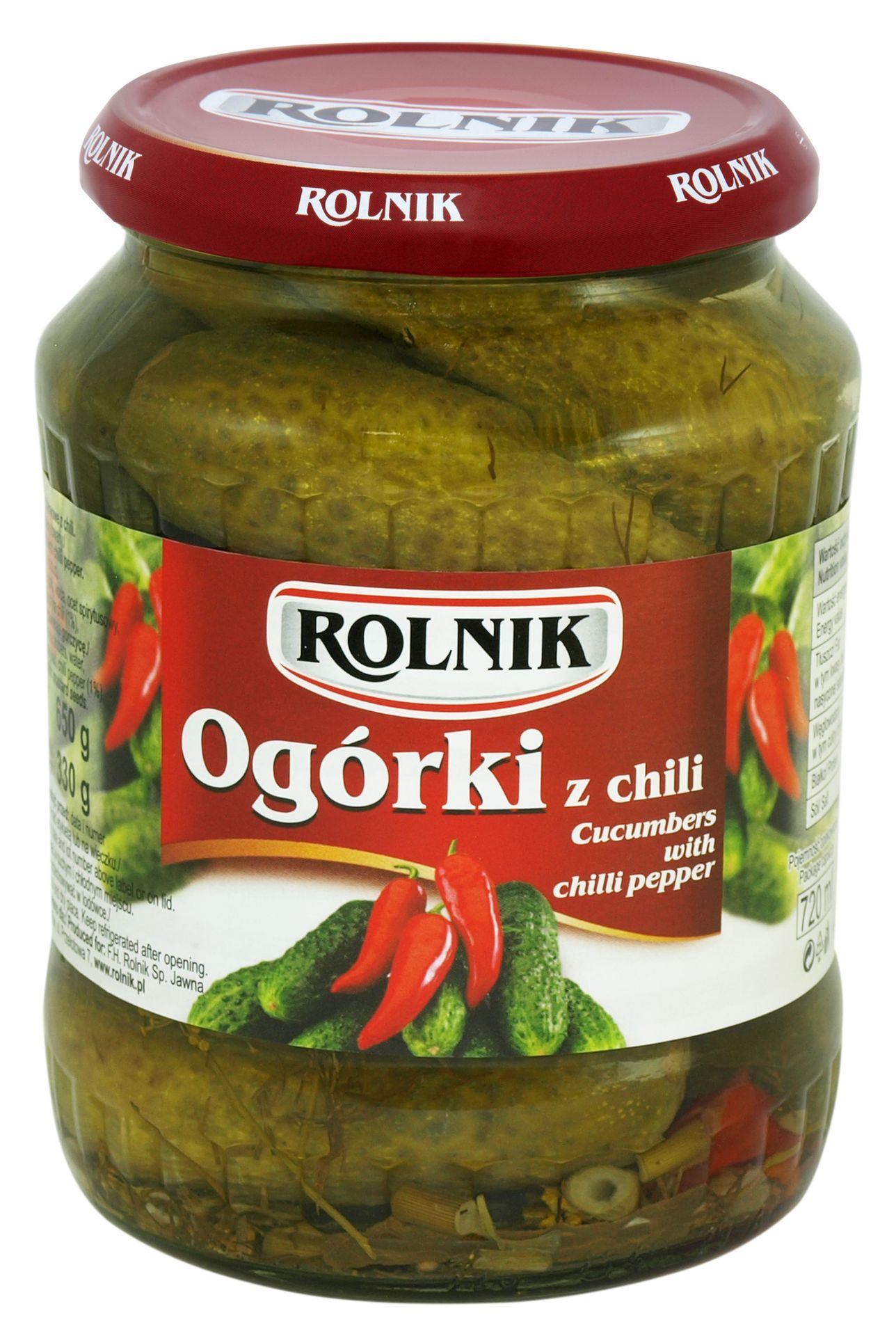 Rolnik pickles met chilli 720ml